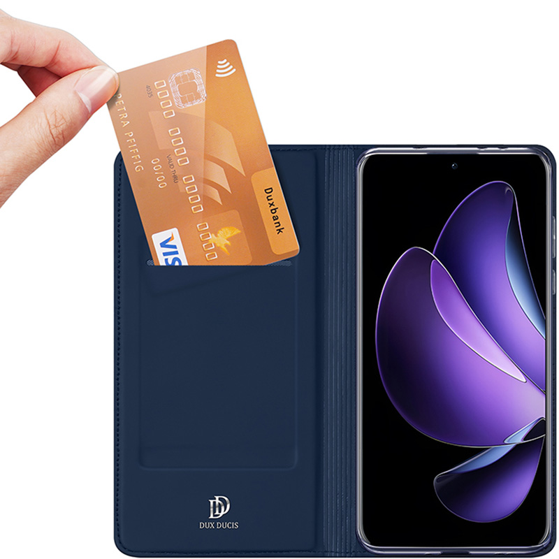  Etui z klapką Dux Ducis Skin Pro do Oppo Reno 13 Pro, granatowe
